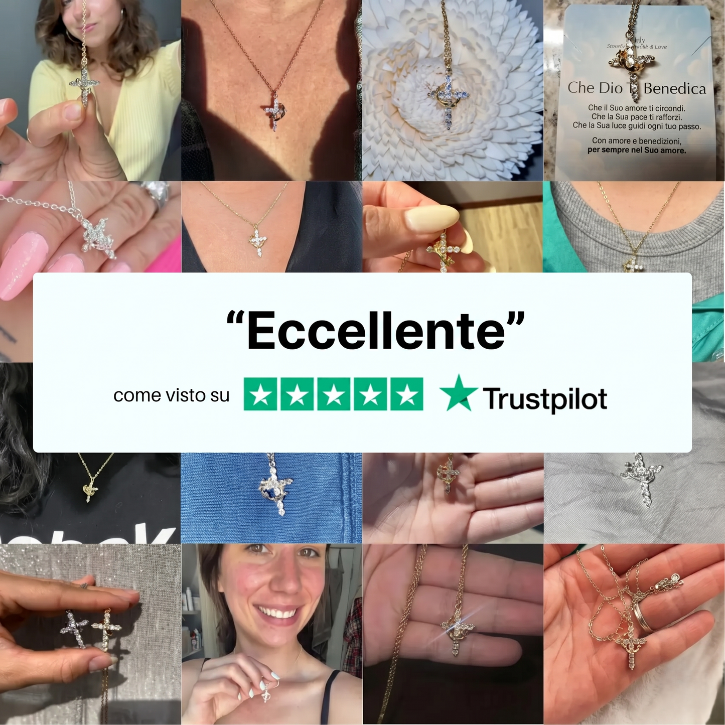 Collana Fede Croce Corona