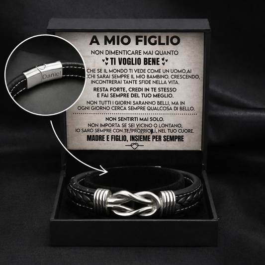 "Al Mio Figlio" Bracciale Inciso