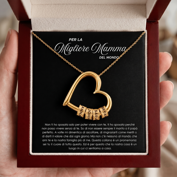 Collana Incisa "Cuore della Famiglia"