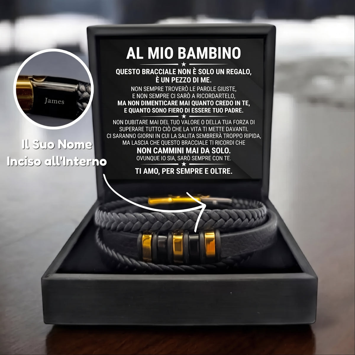 A mio figlio – Bracciale «Non sei mai solo»