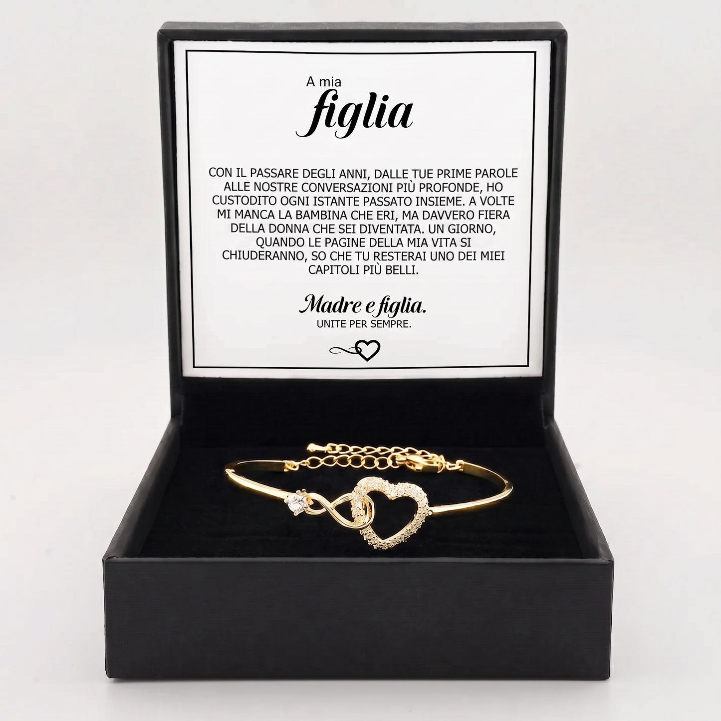Bracciale "A mia figlia" - Uniti per sempre