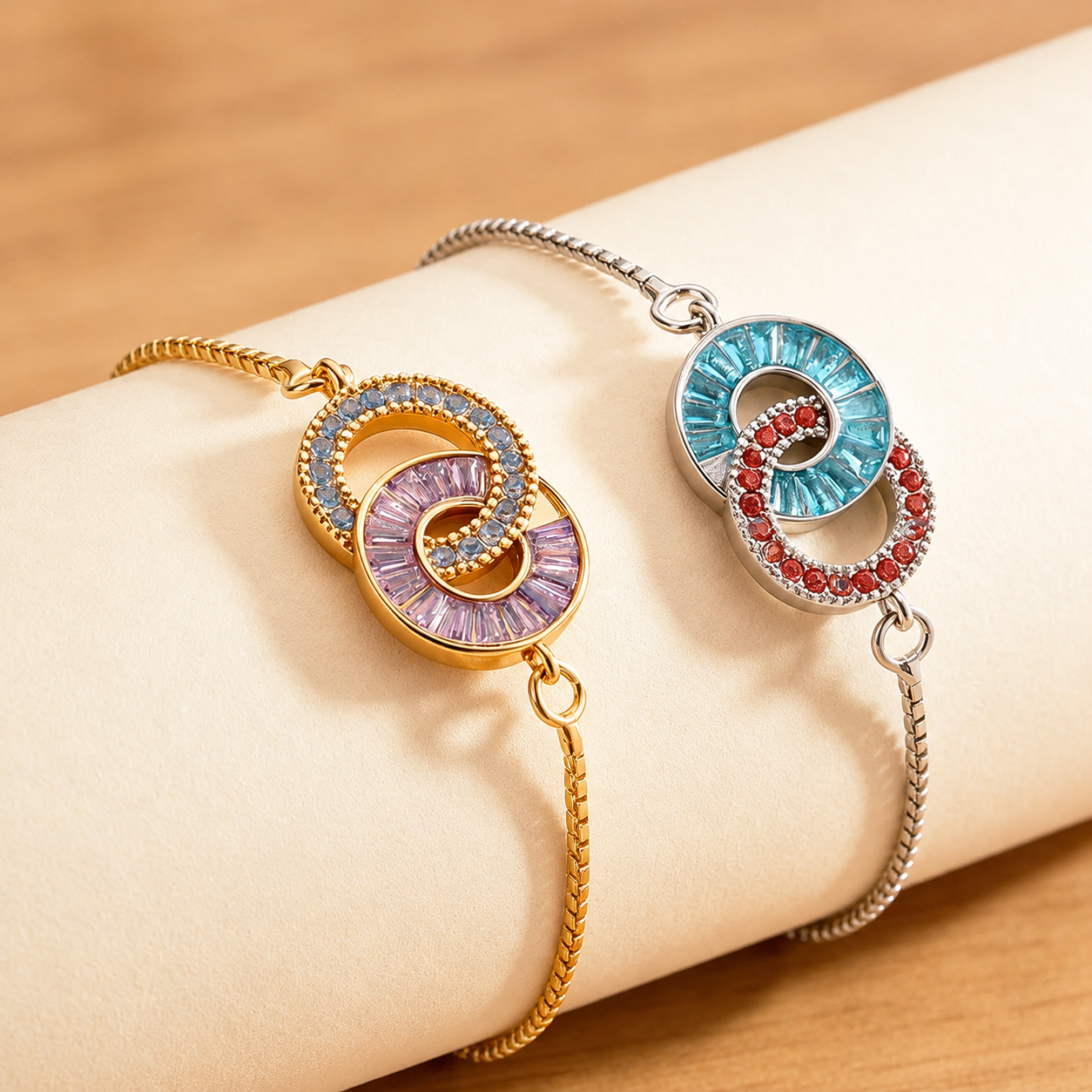Bracciale Personalizzato Pietre Intrecciate